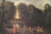 Jean-Antoine Watteau Assembly in a Park (mk05) china oil painting artist